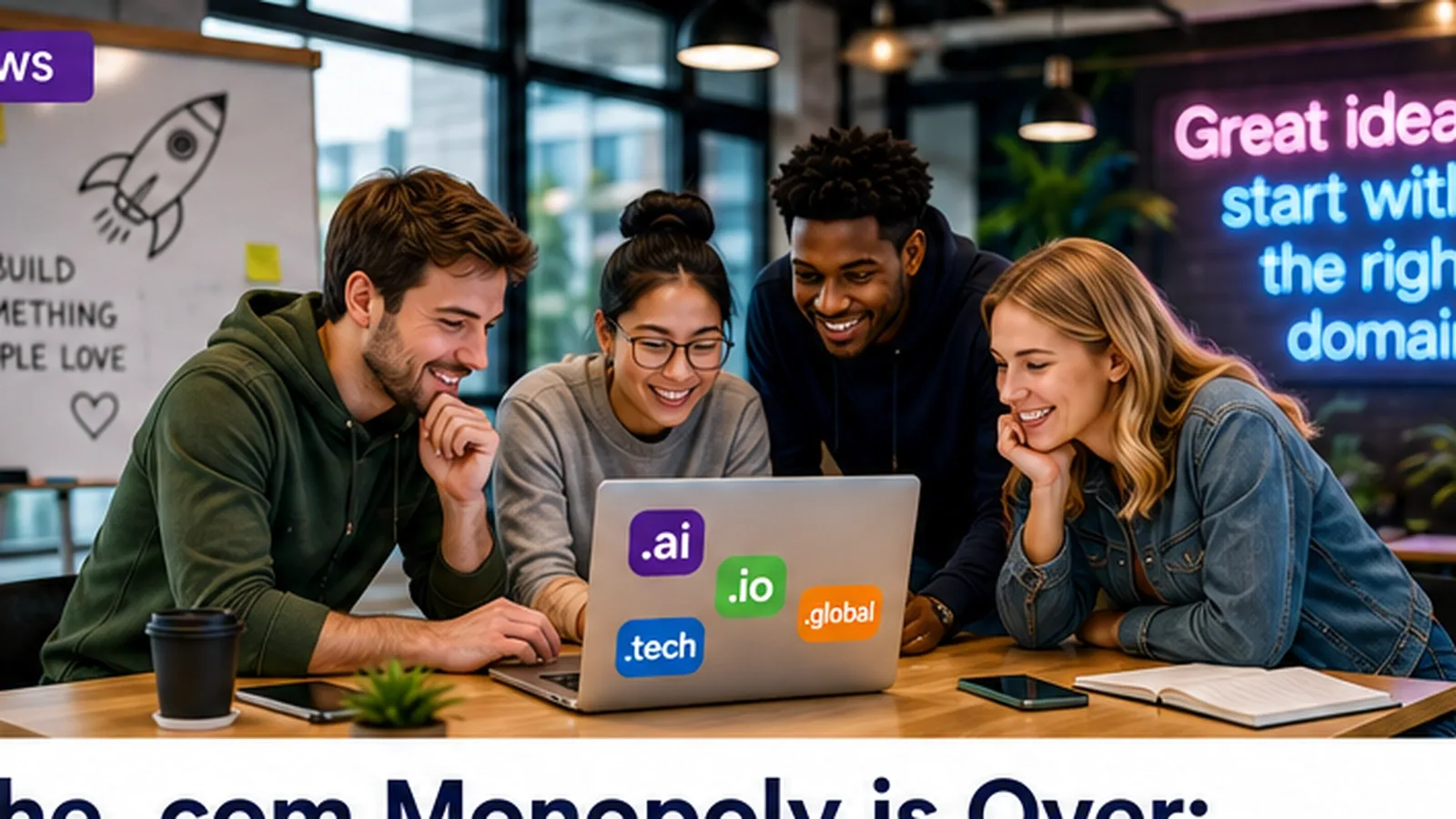 The .com Monopoly is Over: 54% of Startups Pick New Domains